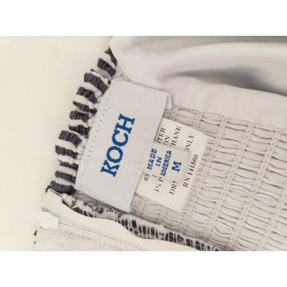 Koch Stella Mini Dress Ruffle Hem Striped Tie Straps M 8-10 - Picture 10 of 16